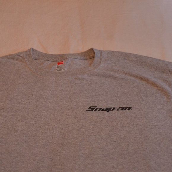 Men's Used Snap-On Tools Heather Gray Graphic Tee Size XL - Picture 2 of 4